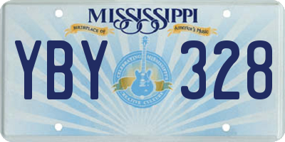 MS license plate YBY328