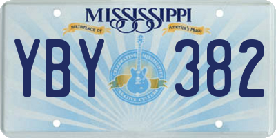 MS license plate YBY382