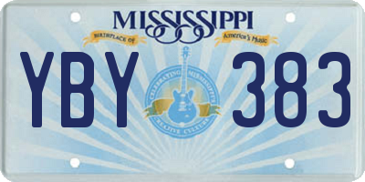 MS license plate YBY383