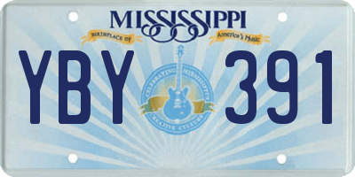 MS license plate YBY391