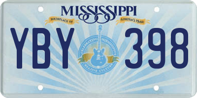 MS license plate YBY398