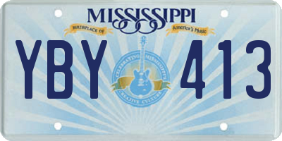 MS license plate YBY413