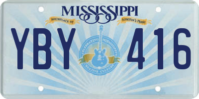 MS license plate YBY416