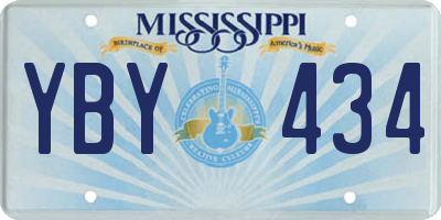 MS license plate YBY434