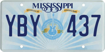 MS license plate YBY437