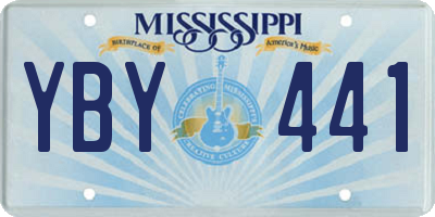MS license plate YBY441