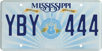 MS license plate YBY444