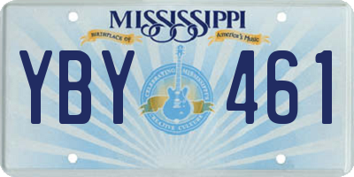 MS license plate YBY461