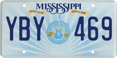 MS license plate YBY469