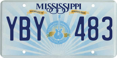 MS license plate YBY483