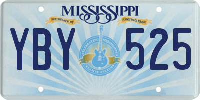 MS license plate YBY525