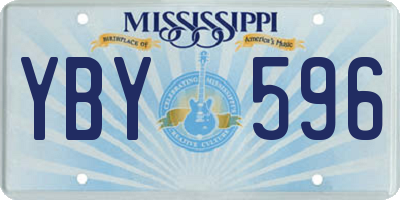 MS license plate YBY596
