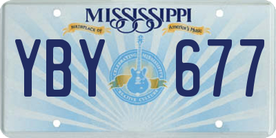 MS license plate YBY677