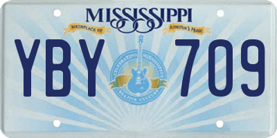 MS license plate YBY709