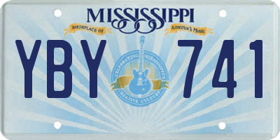 MS license plate YBY741