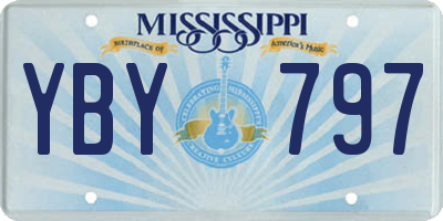 MS license plate YBY797