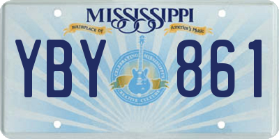 MS license plate YBY861