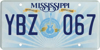MS license plate YBZ067