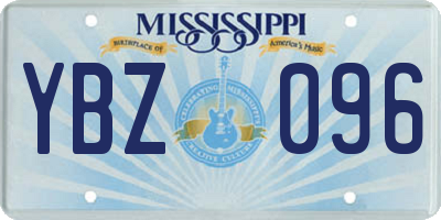 MS license plate YBZ096