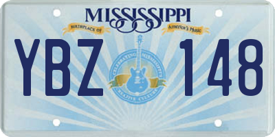 MS license plate YBZ148