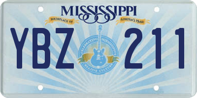 MS license plate YBZ211