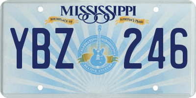 MS license plate YBZ246
