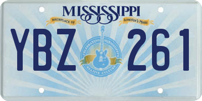 MS license plate YBZ261