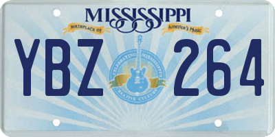 MS license plate YBZ264