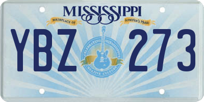 MS license plate YBZ273
