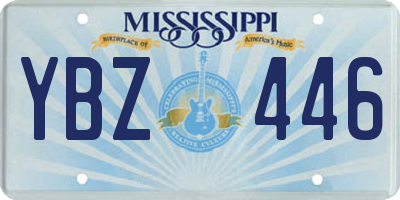 MS license plate YBZ446