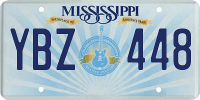 MS license plate YBZ448