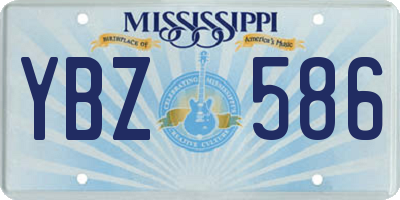 MS license plate YBZ586