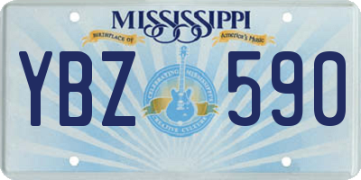MS license plate YBZ590