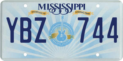 MS license plate YBZ744