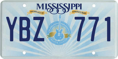 MS license plate YBZ771