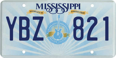 MS license plate YBZ821