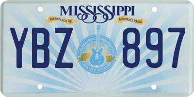 MS license plate YBZ897