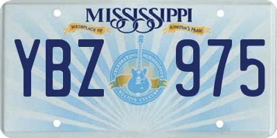 MS license plate YBZ975
