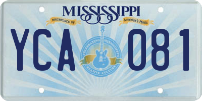 MS license plate YCA081