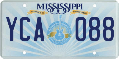 MS license plate YCA088