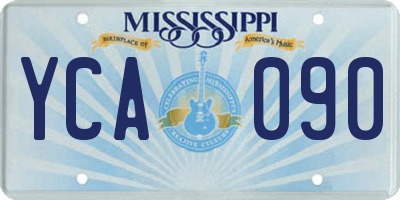 MS license plate YCA090