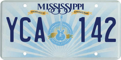 MS license plate YCA142