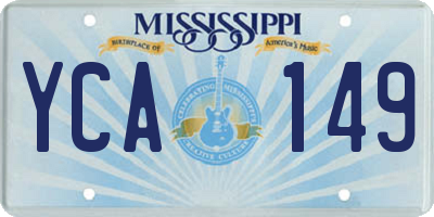 MS license plate YCA149