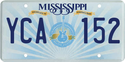 MS license plate YCA152