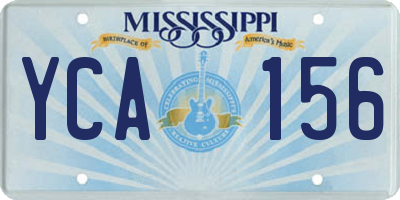 MS license plate YCA156