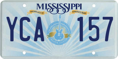MS license plate YCA157