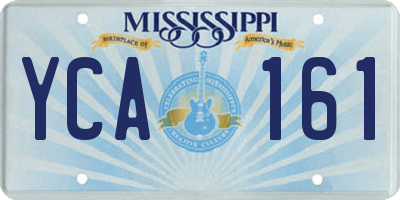 MS license plate YCA161