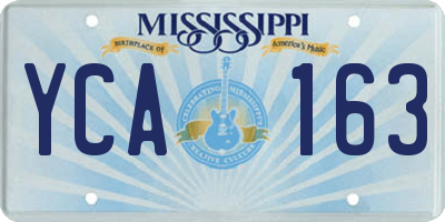 MS license plate YCA163