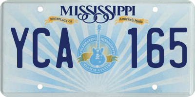 MS license plate YCA165