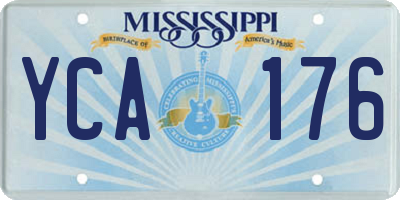 MS license plate YCA176